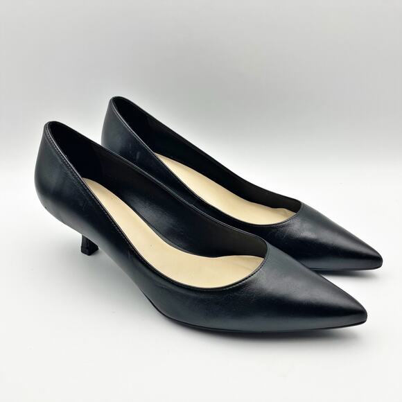 Ted Baker Women's Madylen Pumps US 9.5 EU 39.5 Black Leather Kitten Heel NWOB - Picture 5 of 15